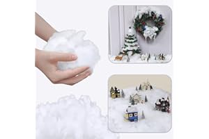 YITONGFU Nieve Artificial ，Nieve Falsa ，Decoraciones Nevadas de Navidad ，decoración de piñones de Nieve，Manta de Nieve navideña, Adornos para árboles de Navidad (1 Paquete de 7 oz)