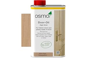 Osmo Door Wood Wax Oil 3033, Raw Matt Finish, 1L - Durable Oil for Doors, Frames and Joinery, Water-Resistant, Wood Treatments - Ideal for Oak, Pine, Spruce, Beech & More