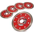EZARC 115mm Diamond Cutting Disc, Super Thin Diamond Cutting Disc for Cutting Marble, Granite, Porcelain, Ceramic, Brick(5-Pack)