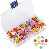 235 Bottoni Colorati In Resina - 10 Forme Diverse Per Cucito, Scrapbooking E Fai Da Te - Foto 2