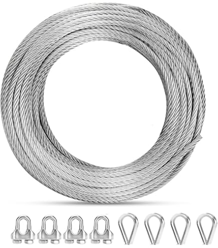 Cavo in acciaio inossidabile 7x7 da 3 mm. Bobina da 100 m. Rivestiment
