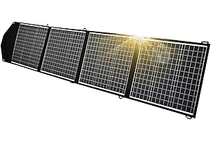 ENJOY SOLAR Solarmodul 200W Faltbares Solarpanel Solarmodul Solartasche Outdoor Solargenerator Camping Wohnmobil Caravan Gartenhäuse Reise Boot Laptop