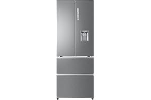 Haier French Door B3FE788CPJW Kühl-Gefrier-Kombination Edelstahl/Easy-Access-Schubladen / 70 cm Breite/ABT-System/MyZone/Instant Cool Box/Total No Frost/Inverter Kompressor/Wasserspender