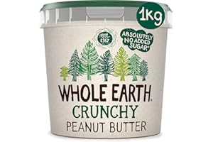 Whole Earth Crema di Arachidi Croccante, Crema Spalmabile, Fonte Naturale di Proteine Vegetali, Senza Glutine, Vegan, Confezione da 1kg
