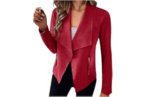 Placitiume Womens Faux Suede Jacket Fall Winter Casual Fashion Jacket Bomber Biker Moto Jackets Coats