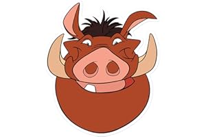 STAR CUTOUTS SM378 Pumbaa - Máscara de cara única para cumpleaños, fans y fiestas, gran punto de conversación