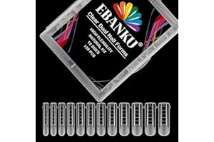 EBANKU Faux Ongles Capsule Ongles Acrylic, 120 sztuk pełne pokrycie paznokci akrylowe końcówki do paznokci narzędzia do przedłużania paznokci Aart Nail Shape, ze stopniowaną skalą