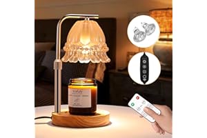 Yofuly Candle Warmer Lamp, Candle Lamp Warmer with Timer & Dimmer, Wireless Remote Electric Candle Warmer Lamp for Jar Candles, Birthday Gifts for Women, Mom Gifts, Womens Gifts, 2 * 50W (Lacy)