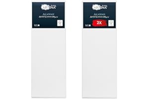 Artina Set de 2 Canvas Toile Peinture 50x150 cm – Tableau Peinture Châssis Entoilés en Bois FSC© – Tableau a Peindre Blanche 100% Coton 280g/m² – Toiles à Peindre Stable Akademie