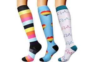 DRESHOW Calcetines de Compresión para Hombres y Mujeres Calcetines de Compresión es el Mejor para Running, Correr, Senderismo, Volar, Viajar