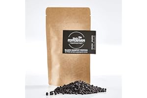Uncle´s Pepperfarm Schwarzer Kampot Pfeffer - Sonnengetrocknete ganze schwarze Pfefferkörner aus Kambodscha - 70 g