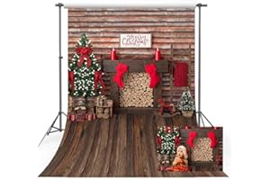 MEHOFOTO Fotohintergrund Merry Christmas, 1,5 x 2,1 m, Stoff, rot, Weihnachten, Hochzeit, Geburtstag, Babyparty