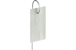 GardenMate Set of 25 weatherproof metal plant labels hanging on a metal rod, Height 25cm, Label Area 7.5 x 3.5 cm