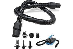 L&W Luck Kit Adaptateur de Pompe Sup, Adaptateur de Pompe Gonflable, Tuyau à air avec 6 Buse de Valve d'air, Accessoires de Rechange pour Stand Up Paddle et Gonflables