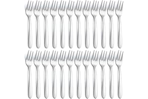 BEWOS 24 Pezzi forchetta, Forchette da 13,5 cm, Acciaio Inox, Lavabili in Lavastoviglie, Lucidate a Specchio, per Casa e Hotel