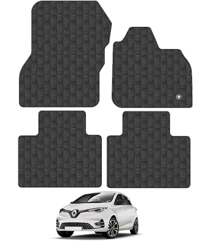 ATWL Black Carpet Floor Mats – Tailored For Renault Zoe 2012-2021 – Front & Second Row