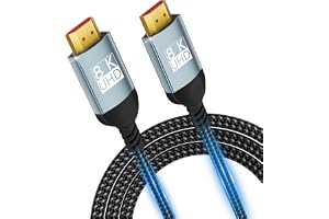 Lumivtx 3 m HDMI-kabel 10K 8K, ultrahög hastighet HDMI-kabel 10K 8K @ 60 Hz 4K @ 240 Hz, kompatibel med HDMI 2.1, HDR10+, eAR