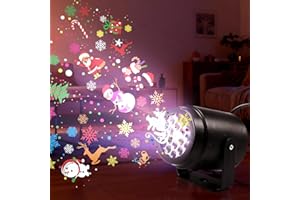 LIHAO Projektor Weihnachten Aussen LED Projektionslampe für Weihnachtsdeko Weihnachtsmann Schneeflocken Weihnachtsbaum Weihnachtsbeleuchtung