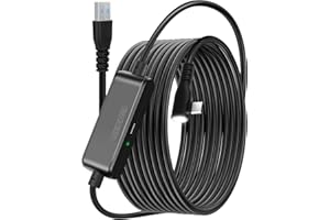 HERBYD Cavo Link con porta di ricarica [5 m], compatibile con Oculus Meta Quest 3/Quest 2/1/Quest Pro e Pico 4/PC Steam VR, ad alta velocità 5 Gbps, cavo dati USB C da PC a PC per cuffie VR