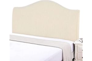 Hoowarm Copritestata del Letto Matrimoniale Imbottito beige,Copri Testata Letto Matrimoniale/Singolo Elastica Universale Copertura per Testiera per Letto, Protezione Elastica A Tinta Unita