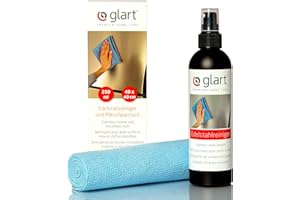 Glart 45ER limpiador de acero inoxidable 250ml y paño de microfibra, blanco, normal - todo en uno
