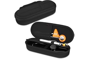 Nurse Stethoscope Case, SKYREH Travel Hard Stethoscope Case for 3M Littmann Classic III, 3M Littmann Cardiology IV, MDF Acoustica Lightweight Stethoscope (Black)