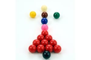 JONNY 8 BALL 1 1/2 inch 38mm Kids Snooker Balls - 17 Ball Set with 10 Reds