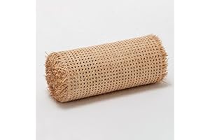 WIRMEC 35/40/45/50/55/60/90/100cm Breite Gewebtes Offenes Natürliches Rattan Roll, Wiener Geflecht Gurtband für Caning-Projekte, Cane Webbing Rattan Roll für Heimwerker Schrank Stuhl Möbel (Size : 50cmx2.5m