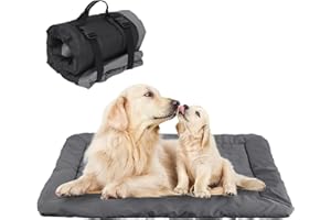 VEHIPA Tapis pour Chiens Imperméable 90x60cm, MatelasPliable et Lavable, Coussinen Oxford Durable avec Fond Antidérapant, Adapté pour l’extérieur, Cage, Canapé, Voiture