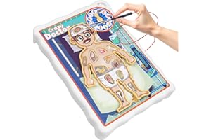 QUNKUN Juego de mesa electrónico, juego operativo para niños de 4 a 8, juego de mesa electrónico, tablero de operaciones, juegos de doctor con cartas y autschis, experimentos de modelos de anatomía para