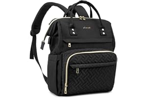 LOVEVOOK Mochila Portatil Mujer 15.6/17 Pulgadas, Mochila Mujer Impermeable Antirrobo con Puerto USB para Universidad Escolares Viaje Trabajo Negocios Profesora