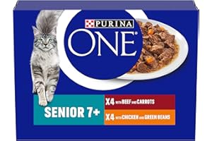 Purina ONE 7+ Cat Food Chicken & Beef 8x85g (8 Pouches)