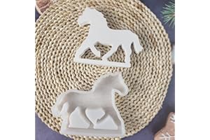 KEBOYGYM Silikonformen GießFormen Pferd,Silikonform Weihnachten,DIY Silikonformen GießFormen Weihnachten,Weihnachtsdeko GießFormen Silikon,Kerzenformen Zum GießEn,3D Pferd Weihnachten Deko (Pferdeschmuck)