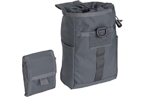 Excellent Elite Spanker Bolsa de Descarga Plegable Táctica Bolsa táctica de Nylon Molle Bolsa Multiusos con cordón para revistas（GRY）