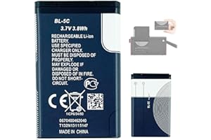 Aousavo Batería de repuesto BL-5C de 1200 mAh, compatible con radio con altavoz Bluetooth Avantree SP850 3,7 V 1200 mAh BL-5C