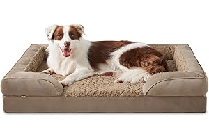 JOEJOY Ortopedyczne Legowisko dla Psa - Duże z Wodoodporną Podszewką, Plaster Miodu, Zdejmowane i Nadające się do Prania, Pianka