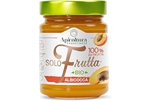 Apicoltura Casentinese, Solofrutta Bio Albicocca, Composta 100% Frutta Biologica, Vasetto da 295 g