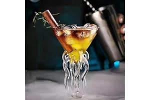 Yawdil Verre à cocktail créatif en forme de poisson épine, verre à boire en forme de pieuvre en forme d'oiseau pour bar, karaoké, discothèque, fête