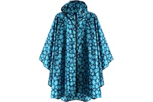 ANYOO Poncho de Lluvia Reusable de Ripstop transpirante Ligero a Prueba de Agua Multiuso Impermeable con Capucha de Lona de Tienda de Campaña Ideal para el Aire Libre Campamento Excursionismo y Pesca