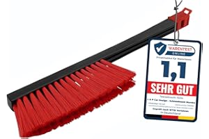 L & P Car Design miotła do śniegu/szczotka samochodowa zimowa Murska, delikatna dla lakieru, miotełka do odśnieżania samochodu z Finlandii (L&P A059 czarno-czerwona)