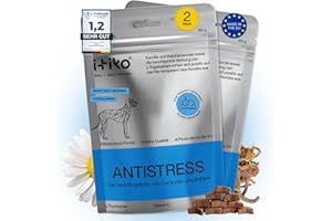 ITIKO Vitamine für Hunde | Lecker Hund Beruhigung Futterergänzung | Beruhigungsmittel für Hunde | Verbesserung des Nervensystems, Bellhemmend, L-Tryptophan | 2 Stück