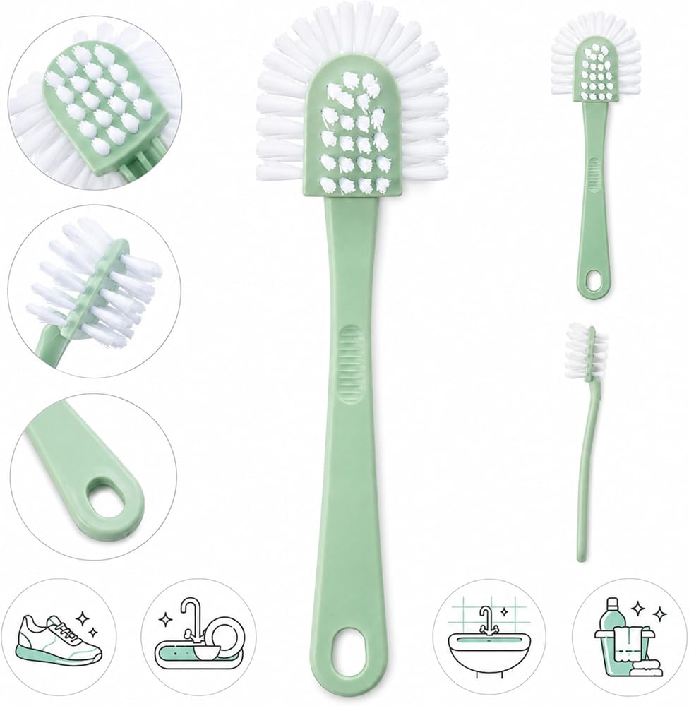 Çok Amaçlı 5 Taraflı Temizlik Fırçası – Ayakkabı, Mutfak ve Banyo İçin Sert Kıllı Ergonomik Temizlik Fırçası, 20 cm