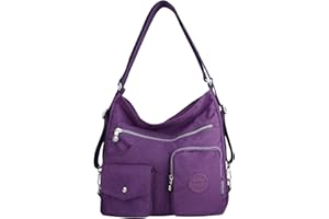 NOTAG Damska nylonowa torba crossbody, wodoodporna torba na ramię z wieloma kieszeniami, 2 sposoby przenoszenia torebki o dużej pojemności