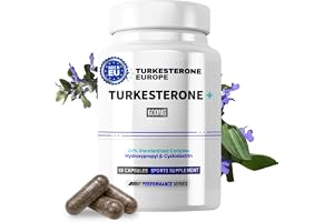 Turkesterone 20% Komplex med Hydroxipropyl-Beta-Cyklodextrin - 60 Kapslar (600mg) - Turkesterone Europe®