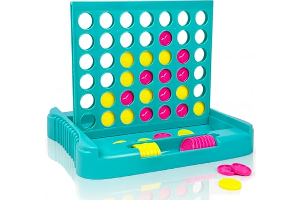 Pup Go Jeu de Société 4 en Ligne pour Enfants 3+ Ans, Cadeau Noel pour Fille and Garcon, Jeu de Stratégie Éducatif, Jeu de Voyage Portable pour 2 Joueurs, Pliable avec 6 Jetons de Rechange (Vert)