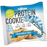 NÄTOO Protein Cookie 12 biscotti da 60gr - Biscotti proteici senza olio di palma - Solo 243 calorie - 13gr. di proteine - Fon
