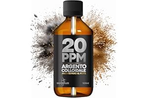 INSTITUT KATHAROS Argento Colloidale Puro 20 PPM | 500 ml | Argento puro al 99,99% | Ioni d'argento attivi | Per tutta la famiglia | Laboratorio certificato GMP | Soluzione naturale al 100% | SILVERPLUS