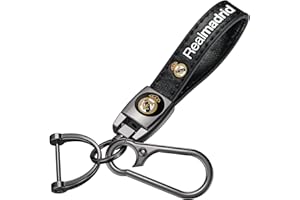 HNNGDL Car Keychain Keyring for Football Fans,Leather Car Key Chain Replacement Key Fob Holder,Souvenir Gifts for Men Women