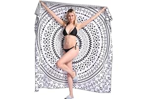 WULCEA Telo Mare 180x180 Microfibra XXL Donna Grande Asciugamano Spiaggia Teli Accessori Grandi Asciugamani Antisabbia Beach Towel Sottile Telomare Asciugatura Rapida Regalo Mamma Regali per Lei Anniversario