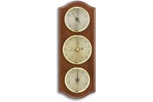 Blooming Weather 20.1000.03 Column Analogue Weather Station - Oak